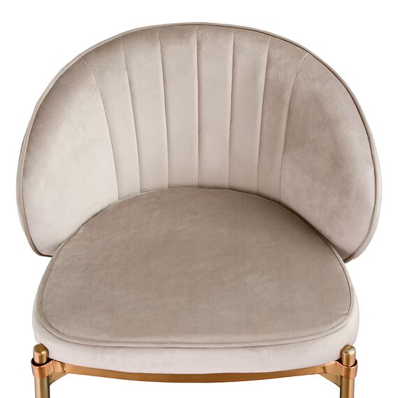 Стул барный Coral, велюр, серо-бежевый, Bergenson Bjorn, изображение 13