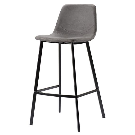 Стул барный Hugh, экокожа, темно-серый, Bergenson Bjorn