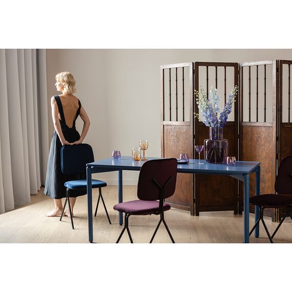 Стул Ror, Y, велюр, черный/темно-голубой, LATITUDE, изображение 3