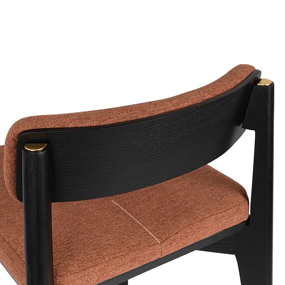Стул барный Aska, рогожка, черный/терракота, LATITUDE, изображение 5