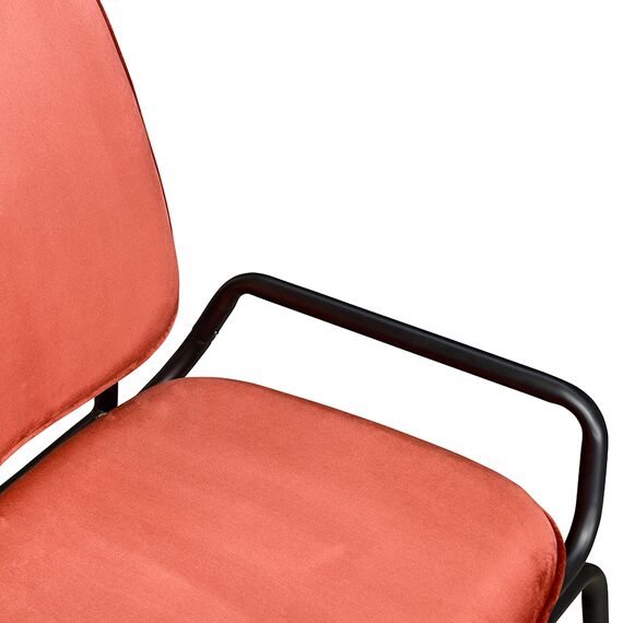 Стул Ror, Double Frame, велюр, черный/темно-красный, LATITUDE, изображение 6