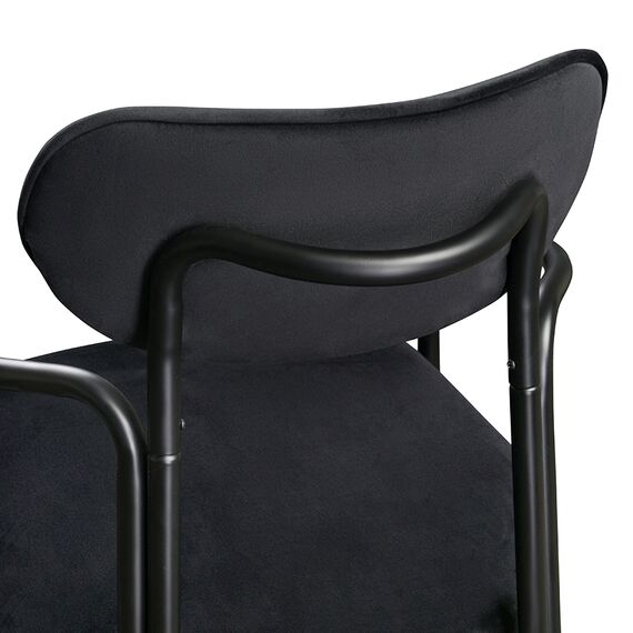 Стул Ror, Round, велюр, черный/черный, LATITUDE, изображение 4