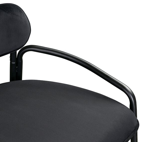 Стул барный Ror, Round, велюр, черный/черный, LATITUDE, изображение 6