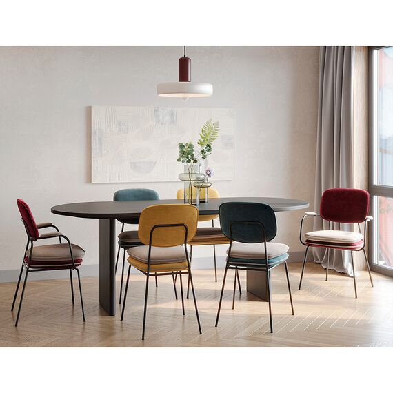 Стул Pea, велюр, сине-зеленый/бежевый, Bergenson Bjorn, изображение 3