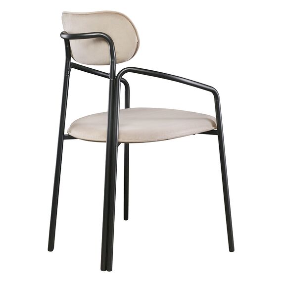 Стул Ror, Round, велюр, черный/бежевый, LATITUDE, изображение 3