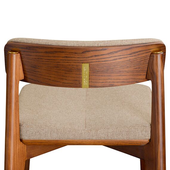 Стул барный Aska, рогожка, орех/бежевый, LATITUDE, изображение 5