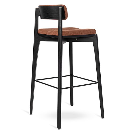 Стул барный Aska, рогожка, черный/терракота, LATITUDE, изображение 3
