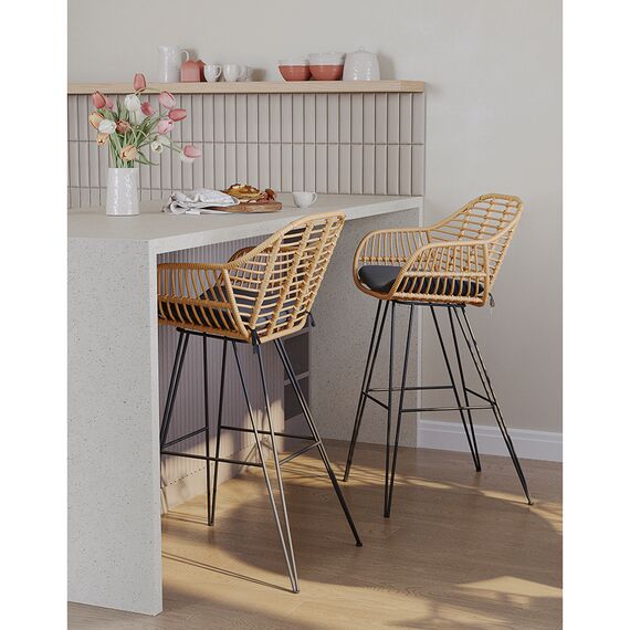 Стул барный Vetle Bent, ротанг, Bergenson Bjorn, изображение 5