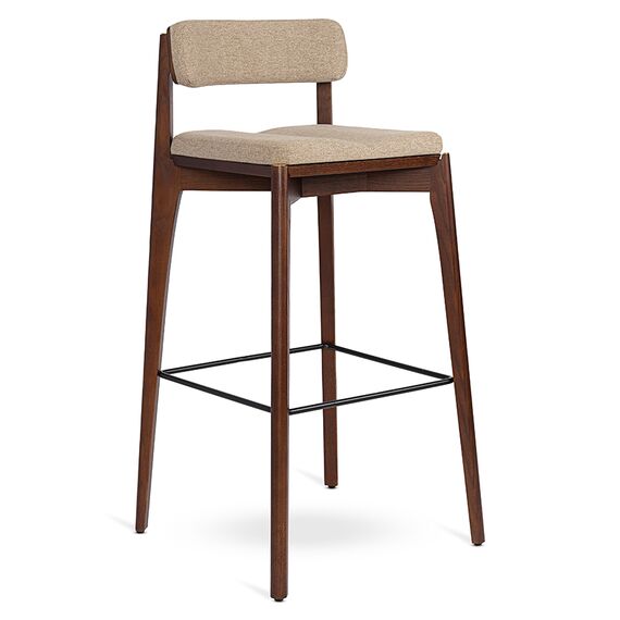 Стул барный Aska, рогожка, орех/экрю, LATITUDE