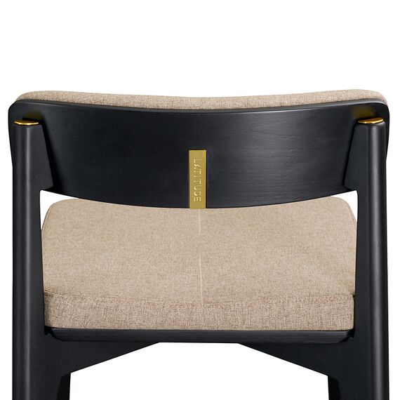 Стул барный Aska, рогожка, черный/бежевый, LATITUDE, изображение 5