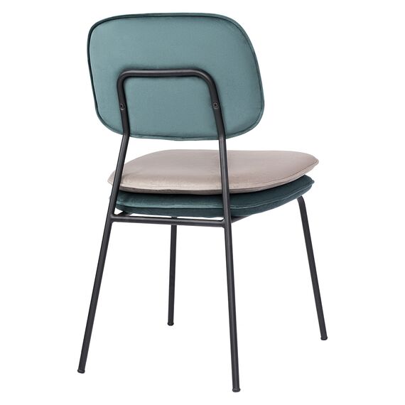 Стул Pea, велюр, сине-зеленый/бежевый, Bergenson Bjorn, изображение 6