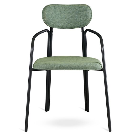 Стул Ror, Round, рогожка, черный/зеленый, LATITUDE, изображение 3