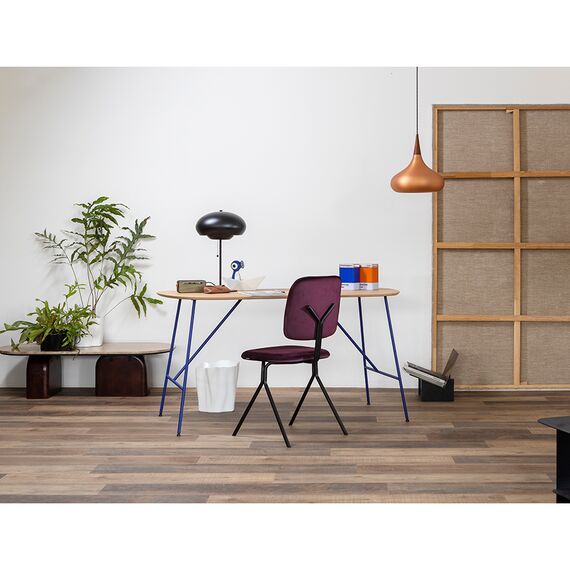 Стул Ror, Y, велюр, черный/пурпурный, LATITUDE, изображение 4