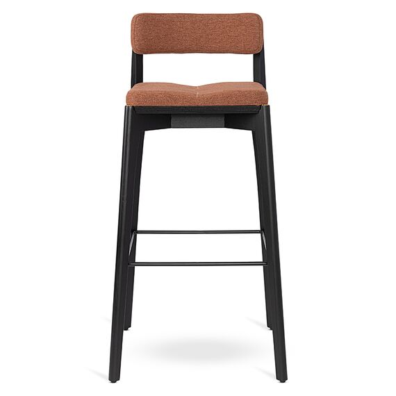 Стул барный Aska, рогожка, черный/терракота, LATITUDE, изображение 2