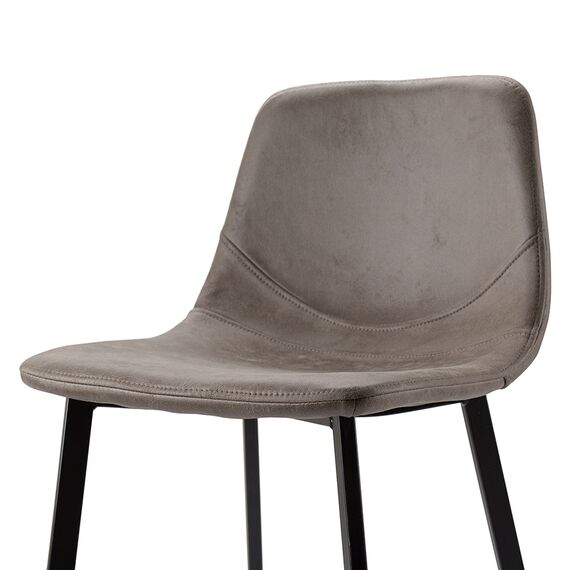 Стул барный Hugh, экокожа, серо-коричневый, Bergenson Bjorn, изображение 15