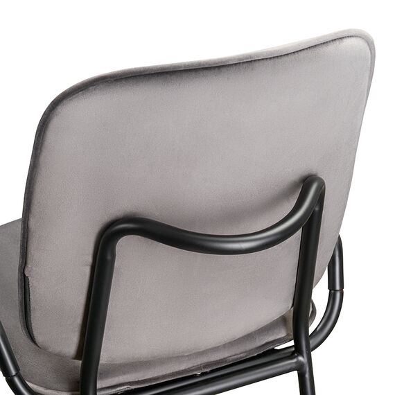 Стул Ror, Double Frame, велюр, черный/серый, LATITUDE, изображение 4