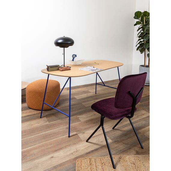 Стул Ror, Y, велюр, черный/пурпурный, LATITUDE, изображение 6