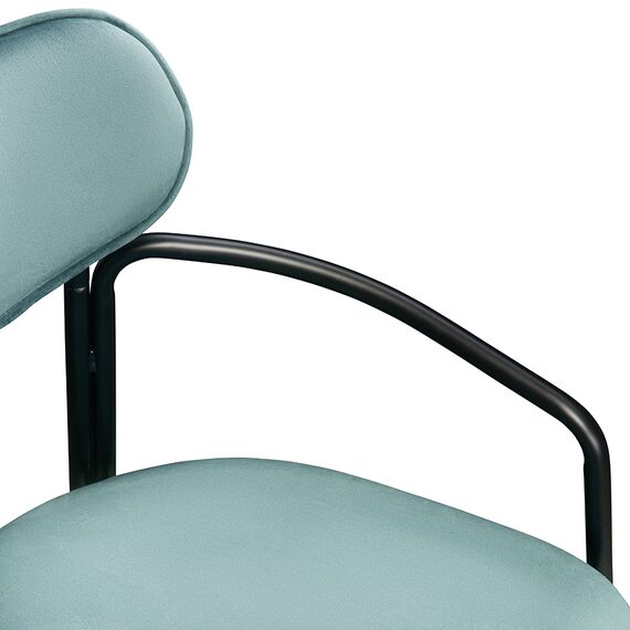 Стул Ror, Round, велюр, черный/зеленый, LATITUDE, изображение 6