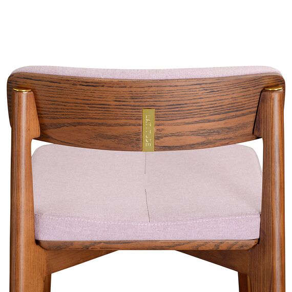 Стул барный Aska, рогожка, орех/розовый, LATITUDE, изображение 5