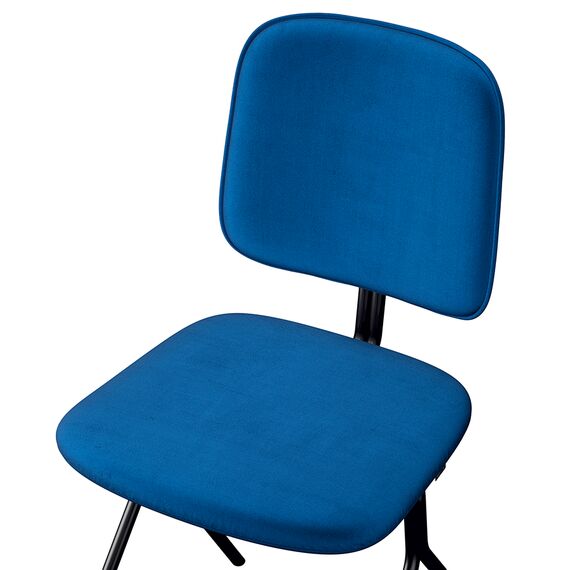 Стул Ror, Y, велюр, черный/темно-голубой, LATITUDE, изображение 7