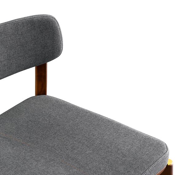 Стул барный Aska, рогожка, орех/темно-серый, LATITUDE, изображение 4