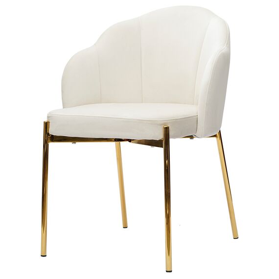 Стул Shelly, велюр, молочный, Bergenson Bjorn