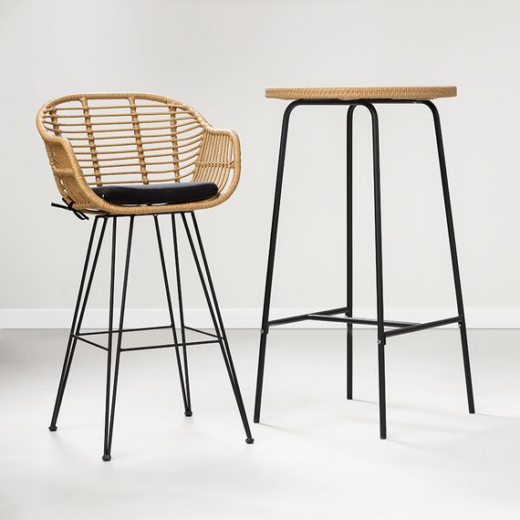 Стул барный Vetle Bent, ротанг, Bergenson Bjorn, изображение 2