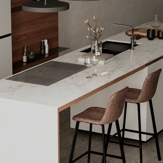 Стул барный Hugh, экокожа, серо-коричневый, Bergenson Bjorn, изображение 18