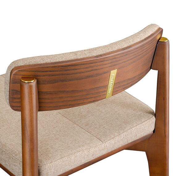 Стул барный Aska, рогожка, орех/бежевый, LATITUDE, изображение 6