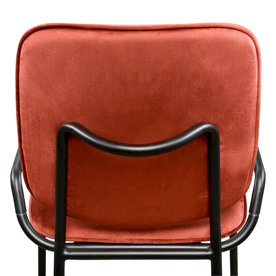 Стул Ror, Double Frame, велюр, черный/темно-красный, LATITUDE, изображение 5