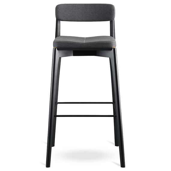 Стул барный Aska, рогожка, черный/темно-серый, LATITUDE, изображение 2