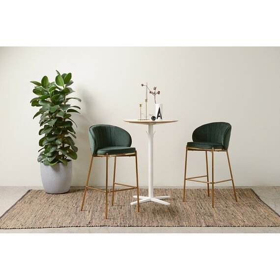 Стул барный Coral, велюр, темно-зеленый, Bergenson Bjorn, изображение 2