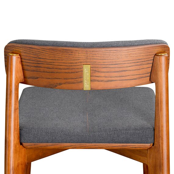 Стул барный Aska, рогожка, орех/темно-серый, LATITUDE, изображение 5