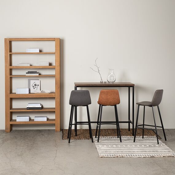 Стул барный Hugh, экокожа, темно-серый, Bergenson Bjorn, изображение 3