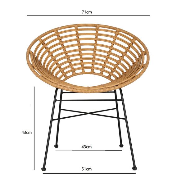 Стул Vetle Round, ротанг, Bergenson Bjorn, изображение 15