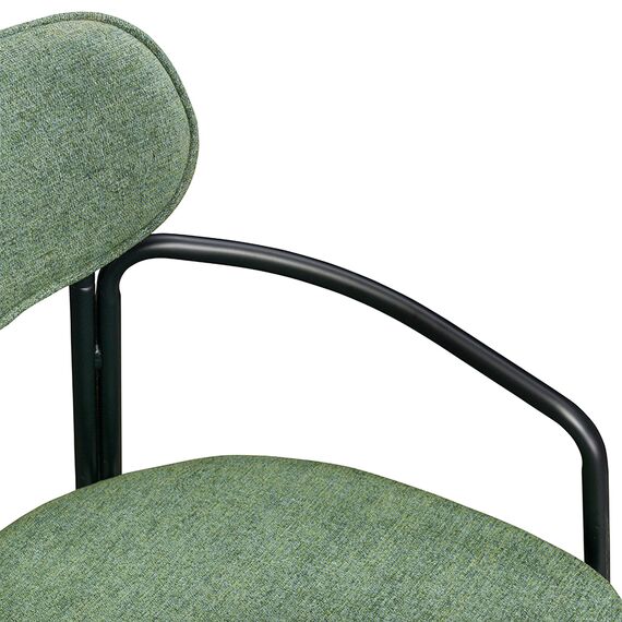 Стул Ror, Round, рогожка, черный/зеленый, LATITUDE, изображение 6