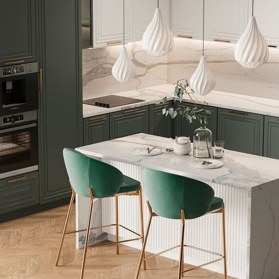 Стул барный Coral, велюр, темно-зеленый, Bergenson Bjorn, изображение 15