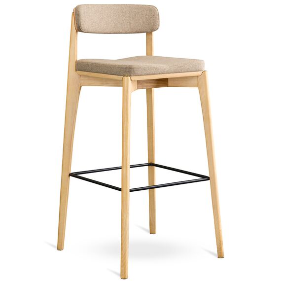 Стул барный Aska, рогожка, ясень/бежевый, LATITUDE