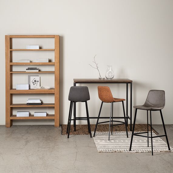 Стул барный Hugh, экокожа, темно-серый, Bergenson Bjorn, изображение 4