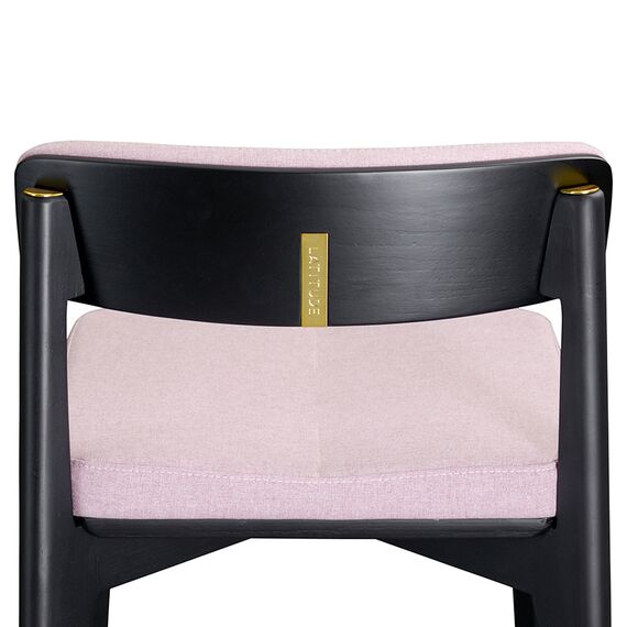 Стул барный Aska, рогожка, черный/розовый, LATITUDE, изображение 4