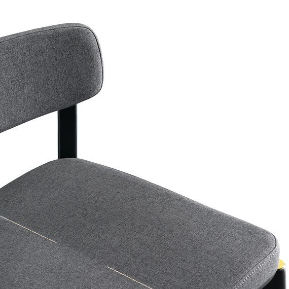 Стул барный Aska, рогожка, черный/темно-серый, LATITUDE, изображение 4