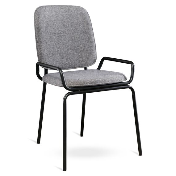 Стул Ror, Double Frame, рогожка, черный /серый, LATITUDE