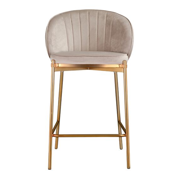 Стул полубарный Coral, велюр, серо-бежевый, Bergenson Bjorn, изображение 9