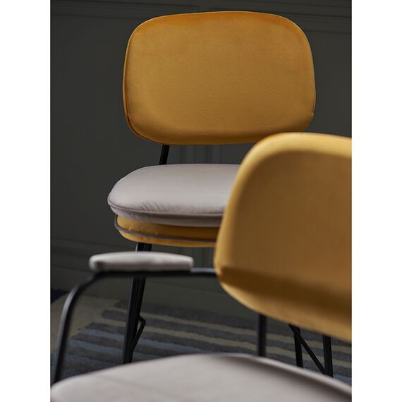 Стул с подлокотниками Pea, велюр, желтый/бежевый, Bergenson Bjorn, изображение 6