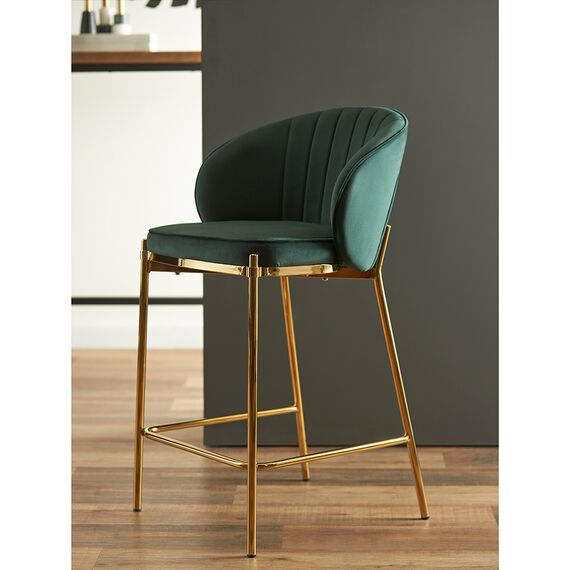 Стул полубарный Coral, велюр, темно-зеленый, Bergenson Bjorn, изображение 6