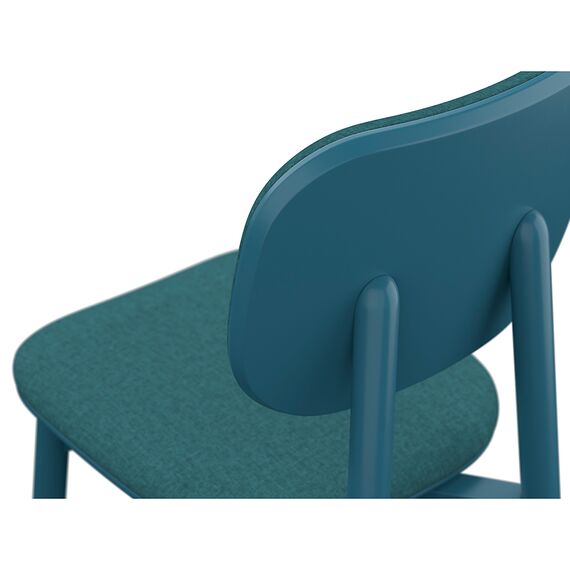 Стул с обивкой Saga, рогожка, сине-зеленый, LATITUDE, изображение 4