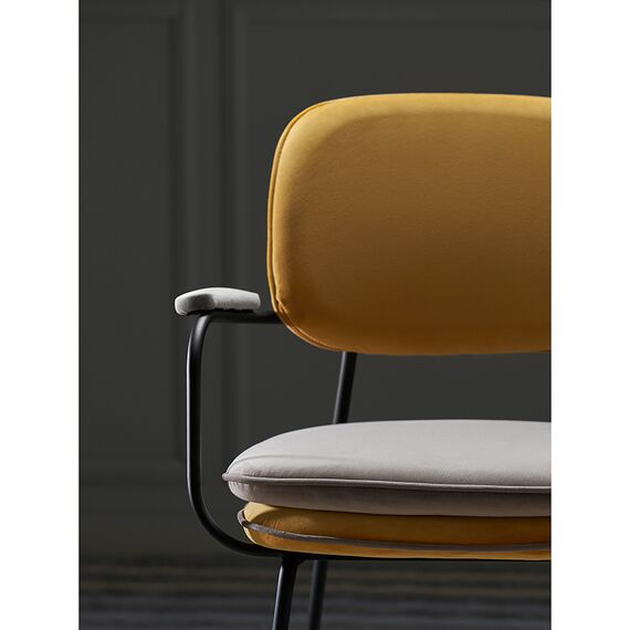 Стул с подлокотниками Pea, велюр, желтый/бежевый, Bergenson Bjorn, изображение 5