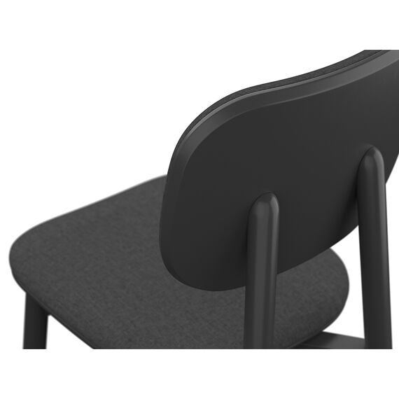 Стул с обивкой Saga, рогожка, темно-серый, LATITUDE, изображение 4