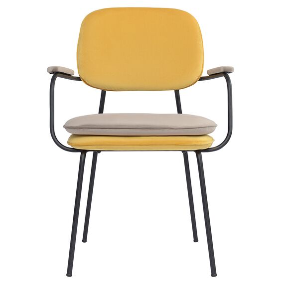 Стул с подлокотниками Pea, велюр, желтый/бежевый, Bergenson Bjorn, изображение 18