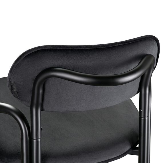 Стул полубарный Ror, Round, велюр, черный/черный, LATITUDE, изображение 4